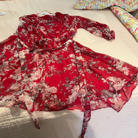 Taylor Dresses & Skirts - Taylor red floral mini dress
